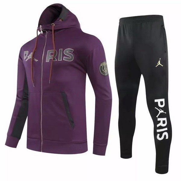 Sweat Shirt Capuche Paris Saint Germain 2020 2021 Purpura Noir